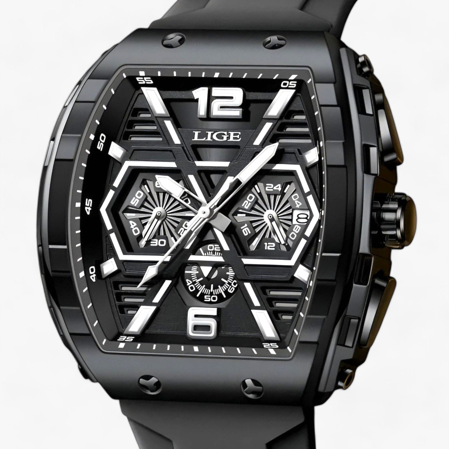 watches : Luxe Waterproof Kvarnurk - Geeft Je Look Precisie in Zwart van Pantino