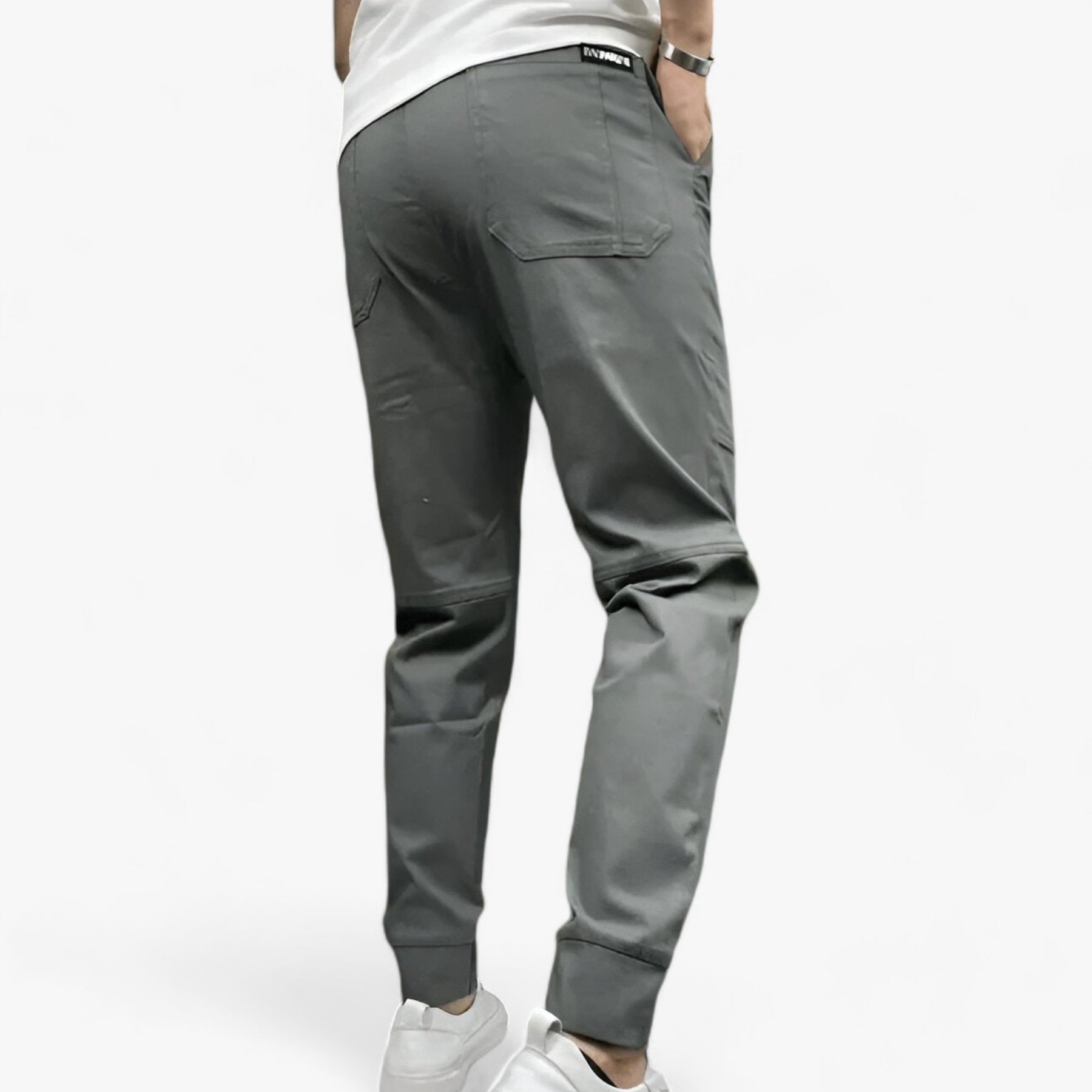 Cargo Pants : Broek in Stretch Heren - Ultieme Flexibiliteit - Zwart in van Pantino