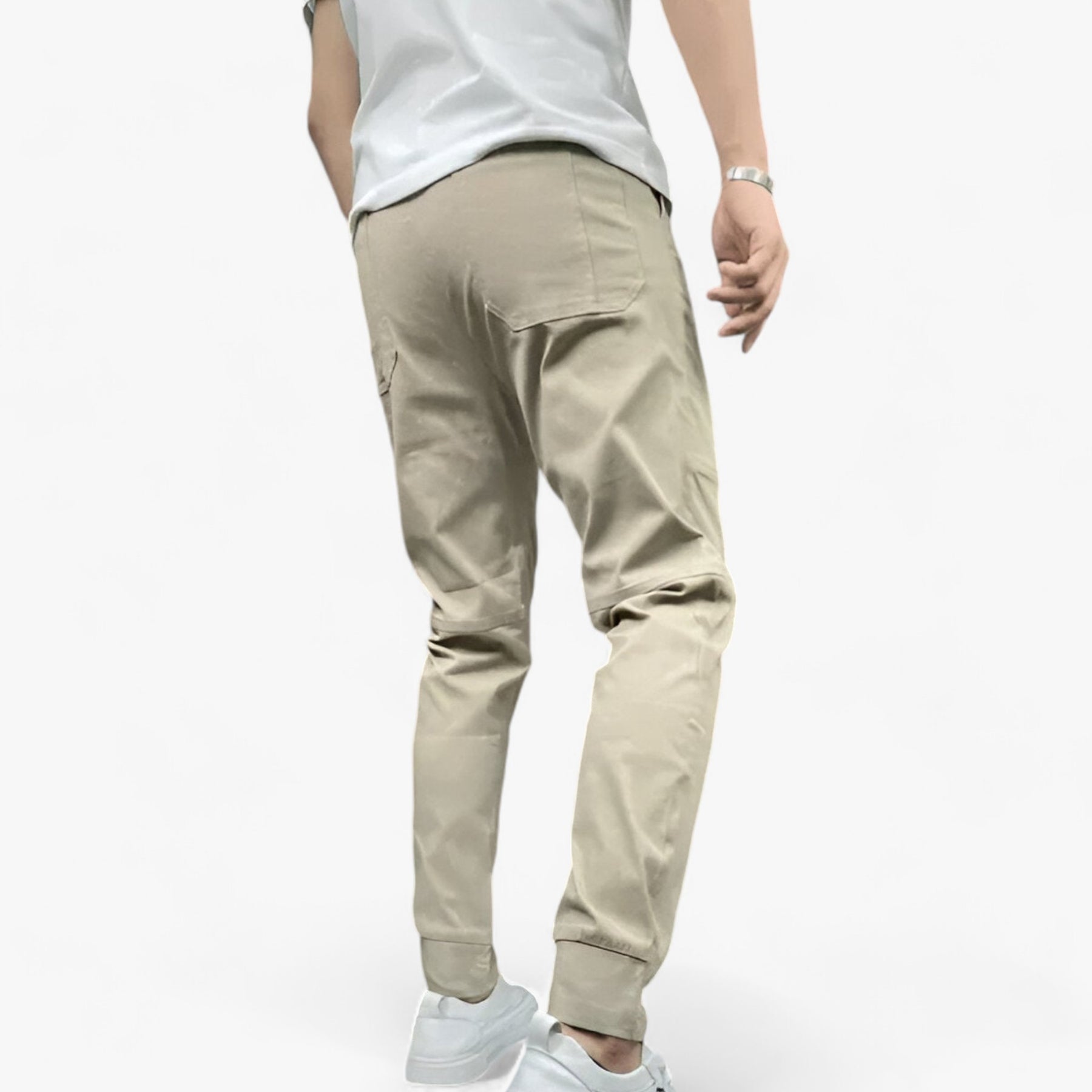 Cargo Pants : Broek in Stretch Heren - Ultieme Flexibiliteit - Zwart in van Pantino
