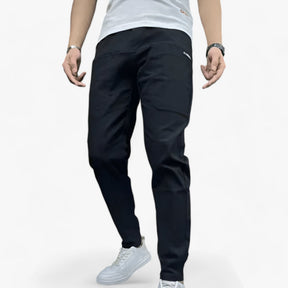 Cargo Pants : Broek in Stretch Heren - Ultieme Flexibiliteit - Zwart in Zwart van Pantino