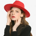 Muts Camelkleurig - Lena Wollen Fedora - Blijf Warm in Stijl
