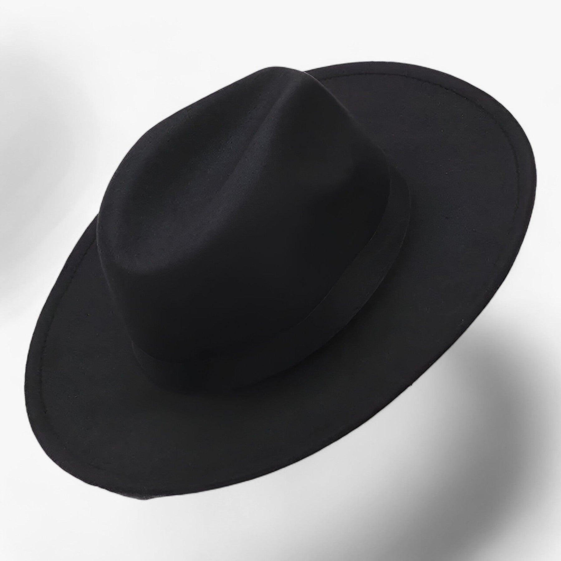 Fedora Hat : Unisex Vintage Wol Fedora - Tijdloze Stijl voor Koel Weer - Zwart in van Pantino