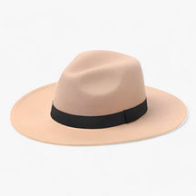 Fedora Hat : Muts Camelkleurig - Lena Wollen Fedora - Blijf Warm in Stijl in Camelkleurig van Pantino