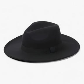 Fedora Hat : Muts Camelkleurig - Lena Wollen Fedora - Blijf Warm in Stijl in zwart van Pantino
