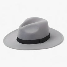 Fedora Hat : Muts Camelkleurig - Lena Wollen Fedora - Blijf Warm in Stijl in Grijs van Pantino