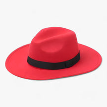 Fedora Hat : Muts Camelkleurig - Lena Wollen Fedora - Blijf Warm in Stijl in Rode kleur van Pantino