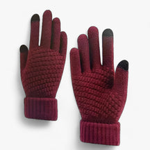 Gloves : Handschoenen Grijs - CozyFlex - Warme Winter Touchscreen in Rood van Pantino