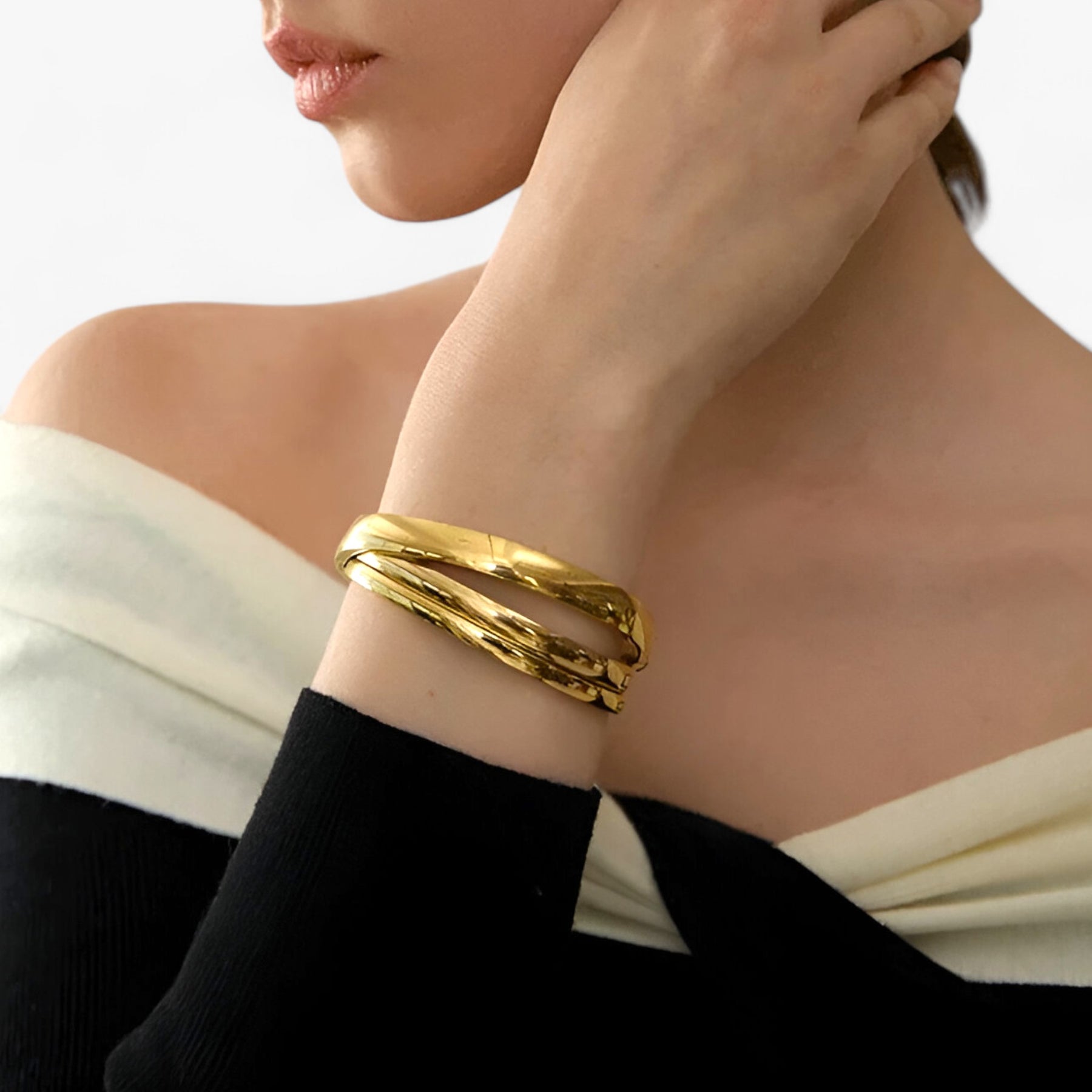 Bracelet : Waterdichte Armband Dames - Minimalistische 18k Gouden Bedel - YH1566A Goud in van Pantino