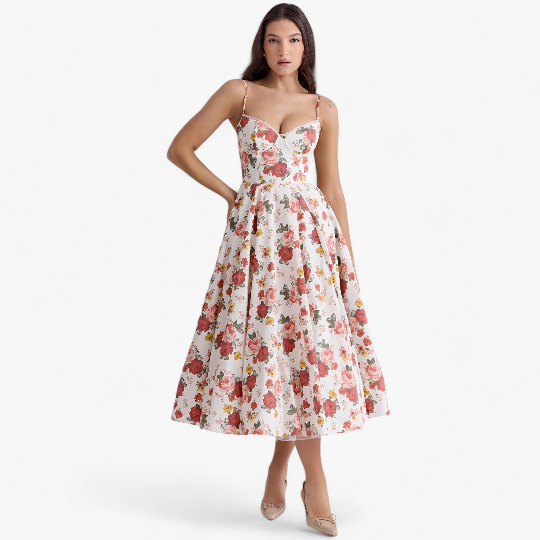Dress : Elegantie en Comfort voor Elke Gelegenheid in Bloemen van Pantino