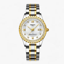 watches : Luxe Damur - Precisie en Stijl Gecombineerd - Goud in Witte kleur van Pantino