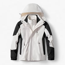 outdoor equipment : Buiten Ensemble 3-in-1 - Winterwarm Waterdicht - Witte Mannen in Witte Vrouwen van Pantino