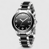 Horloge en céramique - Beauté intemporelle et fiabilité - Argent noir
