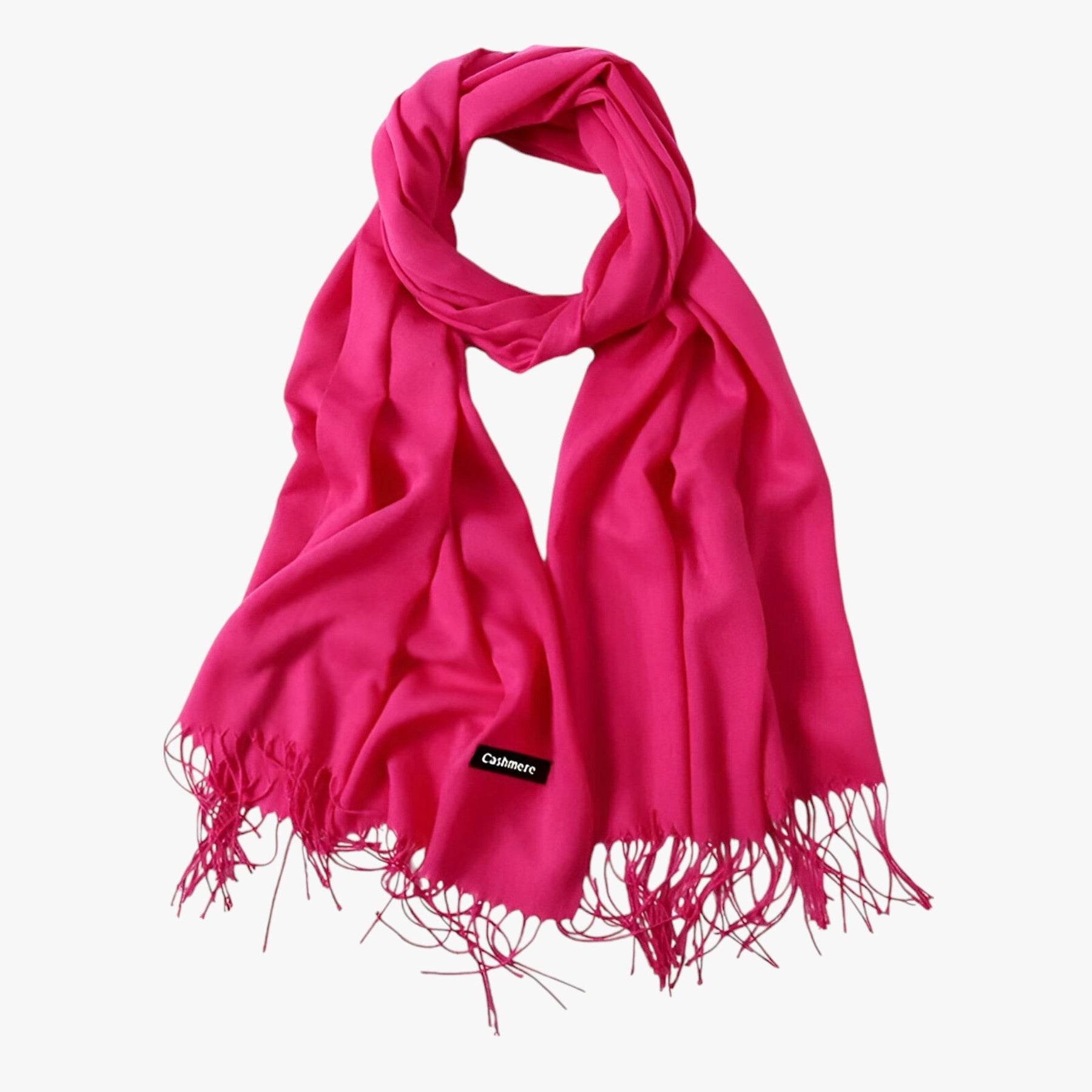 Scarf : Sjaal Dames Koninklijk Blauw - Lange Winter van Tessale voor - Elegant en Veelzijdig in Roze rood 200x68cm van Pantino