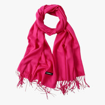 Scarf : Sjaal Dames Koninklijk Blauw - Lange Winter van Tessale voor - Elegant en Veelzijdig in Roze rood 200x68cm van Pantino