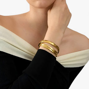 Bracelet : Waterdichte Armband Dames - Minimalistische 18k Gouden Bedel - YH1566A Goud in van Pantino