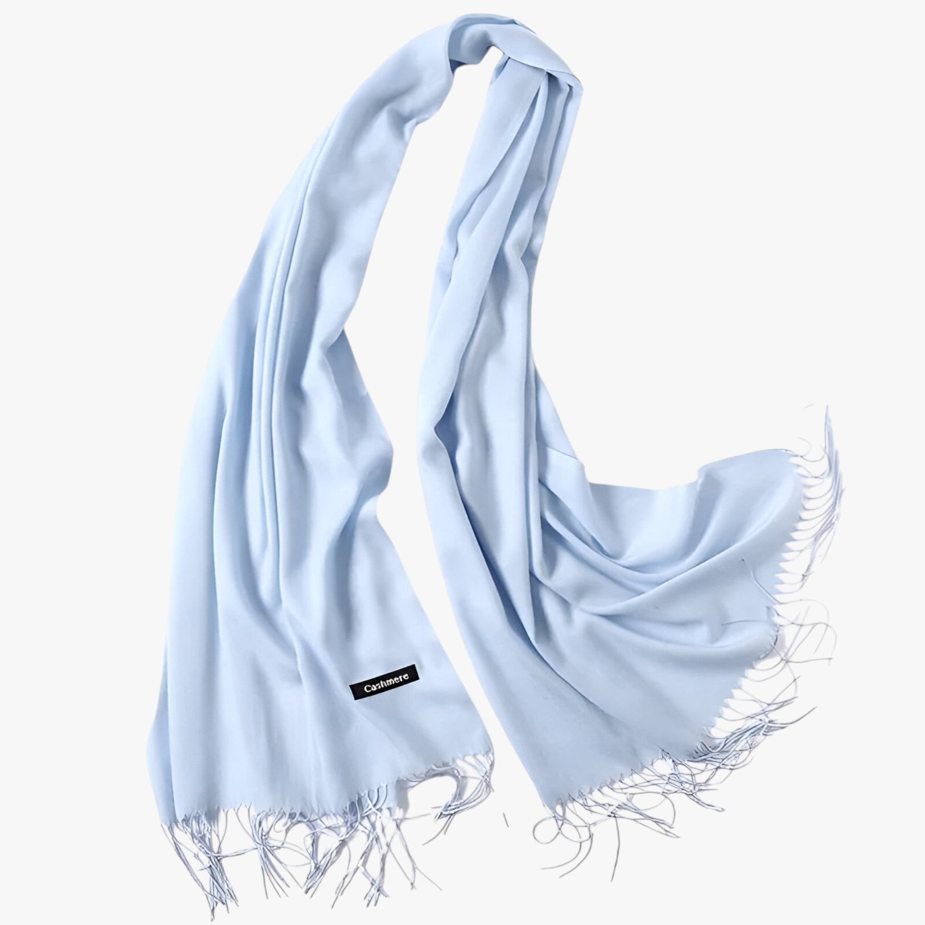 Scarf : Sjaal Dames Koninklijk Blauw - Lange Winter van Tessale voor - Elegant en Veelzijdig in Lichtblauw 200x68cm van Pantino