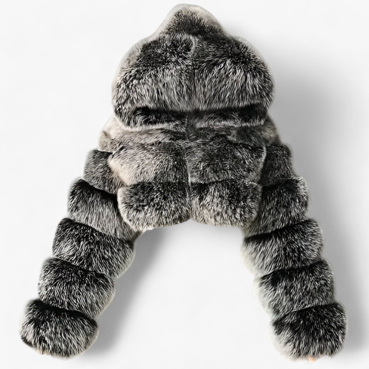Faux Fur Jacket : Jas Zilvergrijs - Adele Zachte van Imitatiebont - Luxueuze Warmte en Elegantie in Zilvergrijs van Pantino