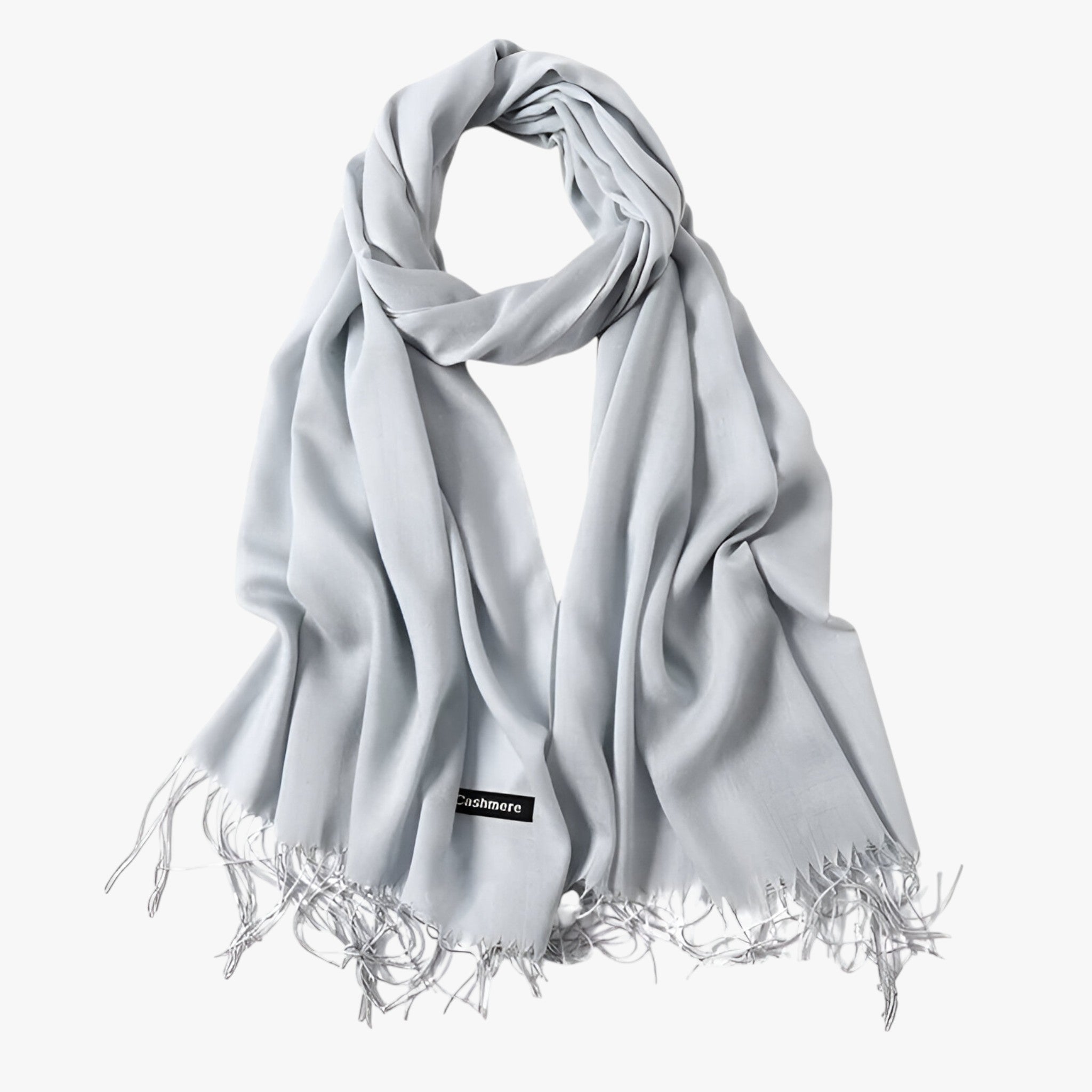 Scarf : Sjaal Dames Koninklijk Blauw - Lange Winter van Tessale voor - Elegant en Veelzijdig in Lichtgrijs 200x68cm van Pantino