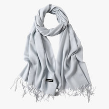 Scarf : Sjaal Dames Koninklijk Blauw - Lange Winter van Tessale voor - Elegant en Veelzijdig in Lichtgrijs 200x68cm van Pantino