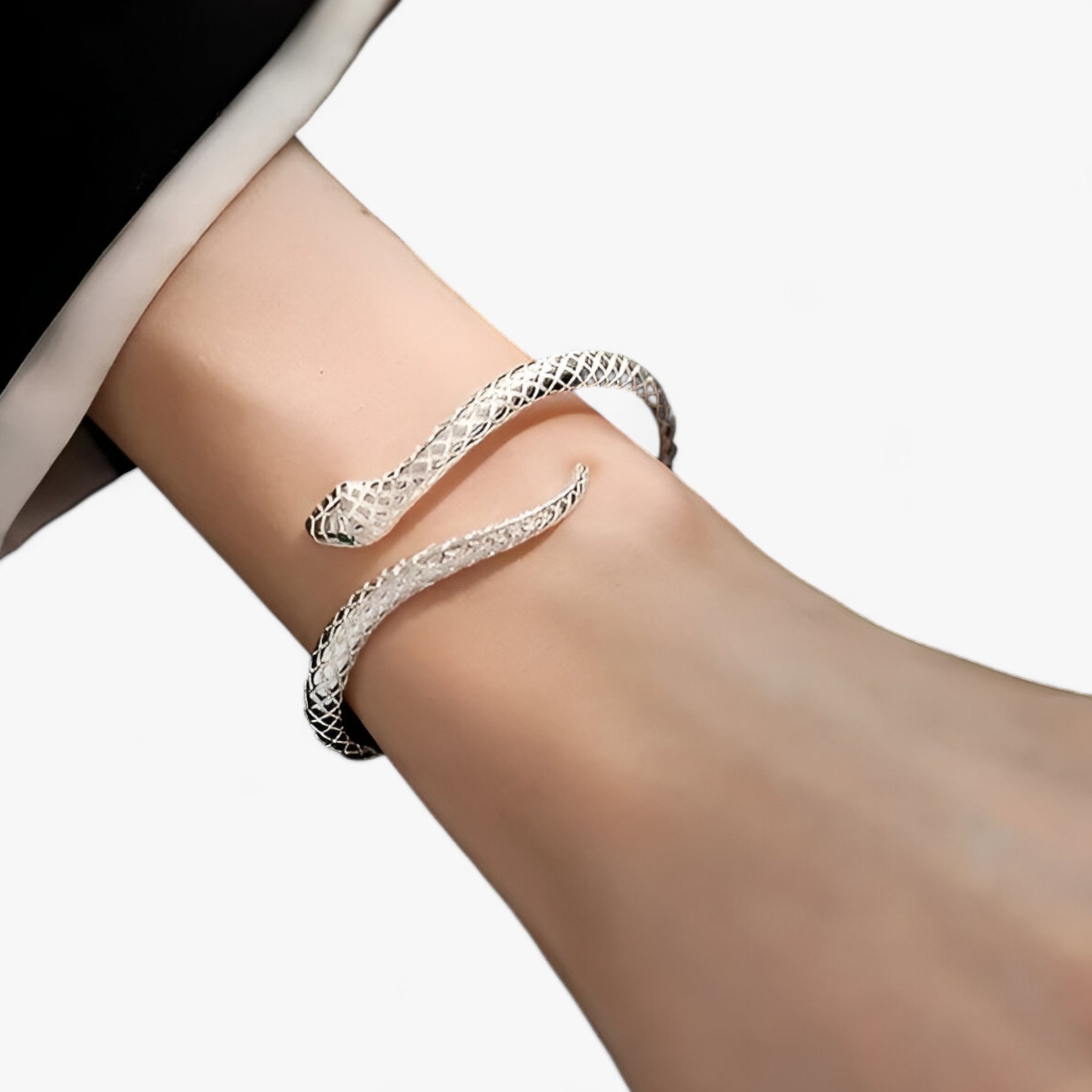 Bracelet : Slangenarmband - Zilveren Charme & Elegant in van Pantino