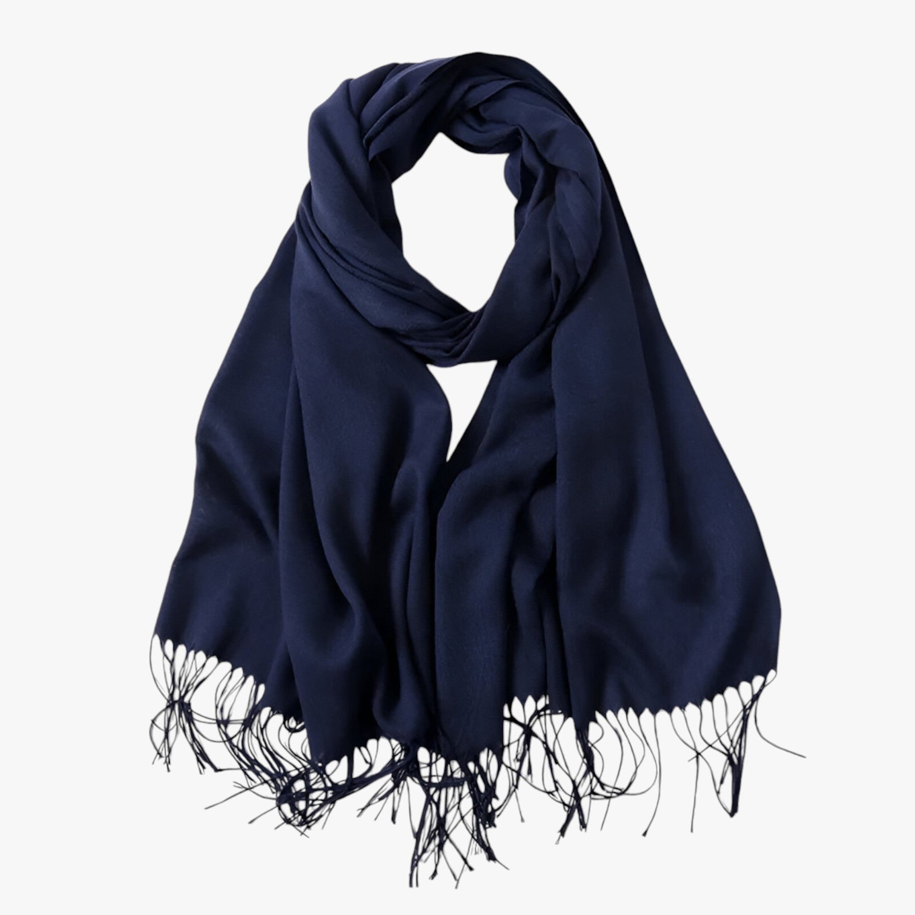 Scarf : Sjaal Dames Koninklijk Blauw - Lange Winter van Tessale voor - Elegant en Veelzijdig in Marine 200x68cm van Pantino