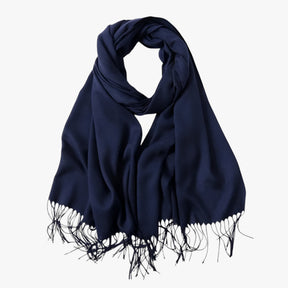 Scarf : Sjaal Dames Koninklijk Blauw - Lange Winter van Tessale voor - Elegant en Veelzijdig in Marine 200x68cm van Pantino