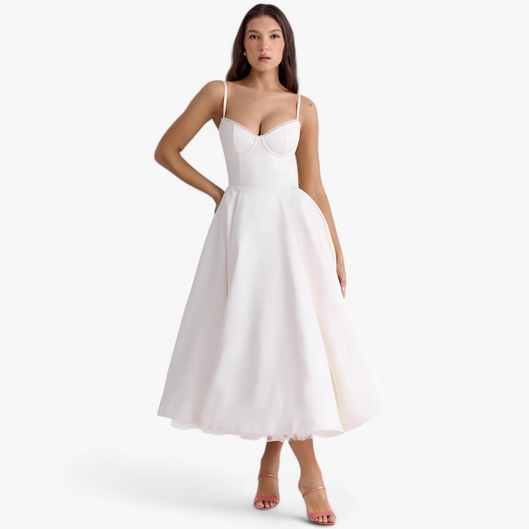 Dress : Elegantie en Comfort voor Elke Gelegenheid in Wit van Pantino