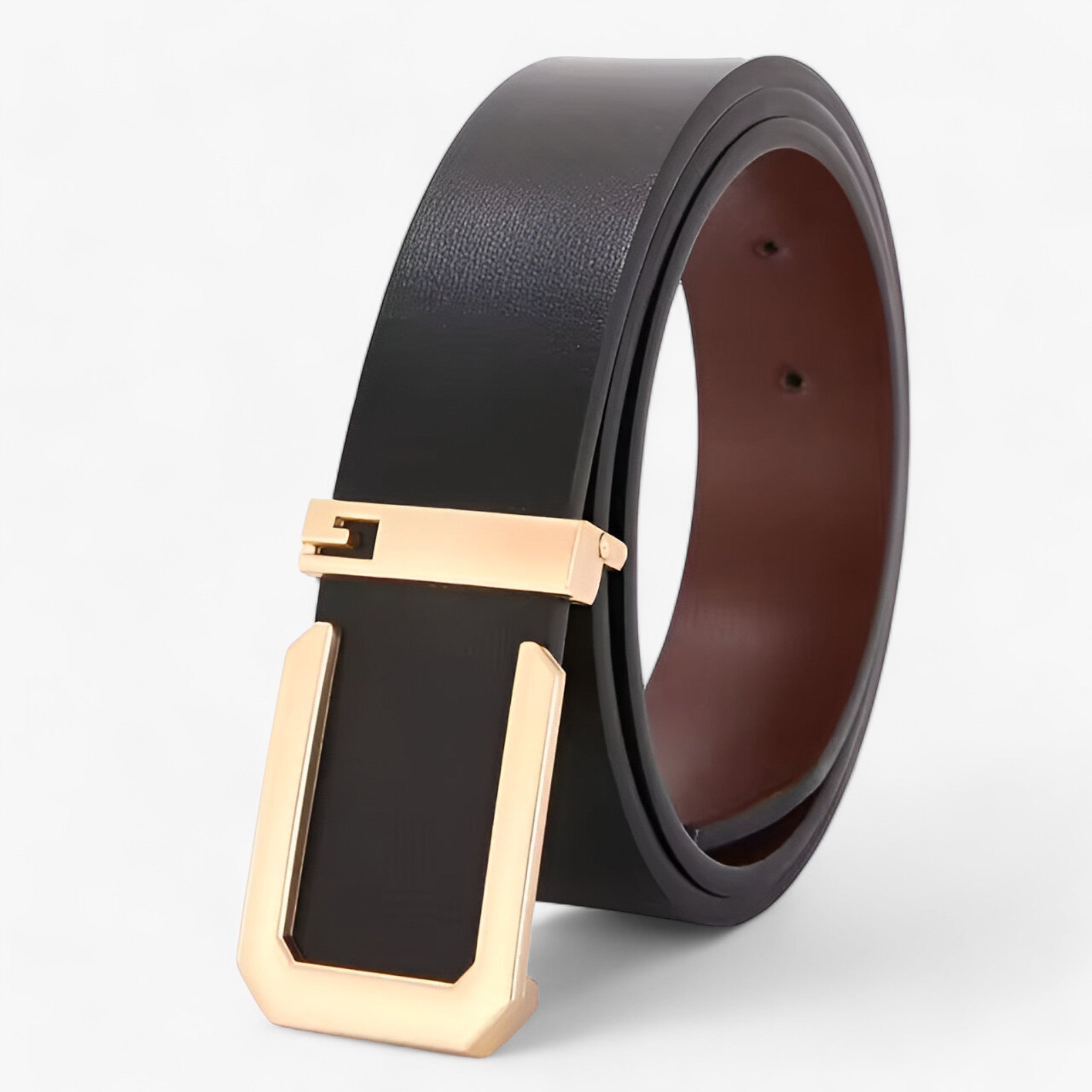Belt : Riem Wit - Echt Leren - Luxe & Stijl in Goud van Pantino