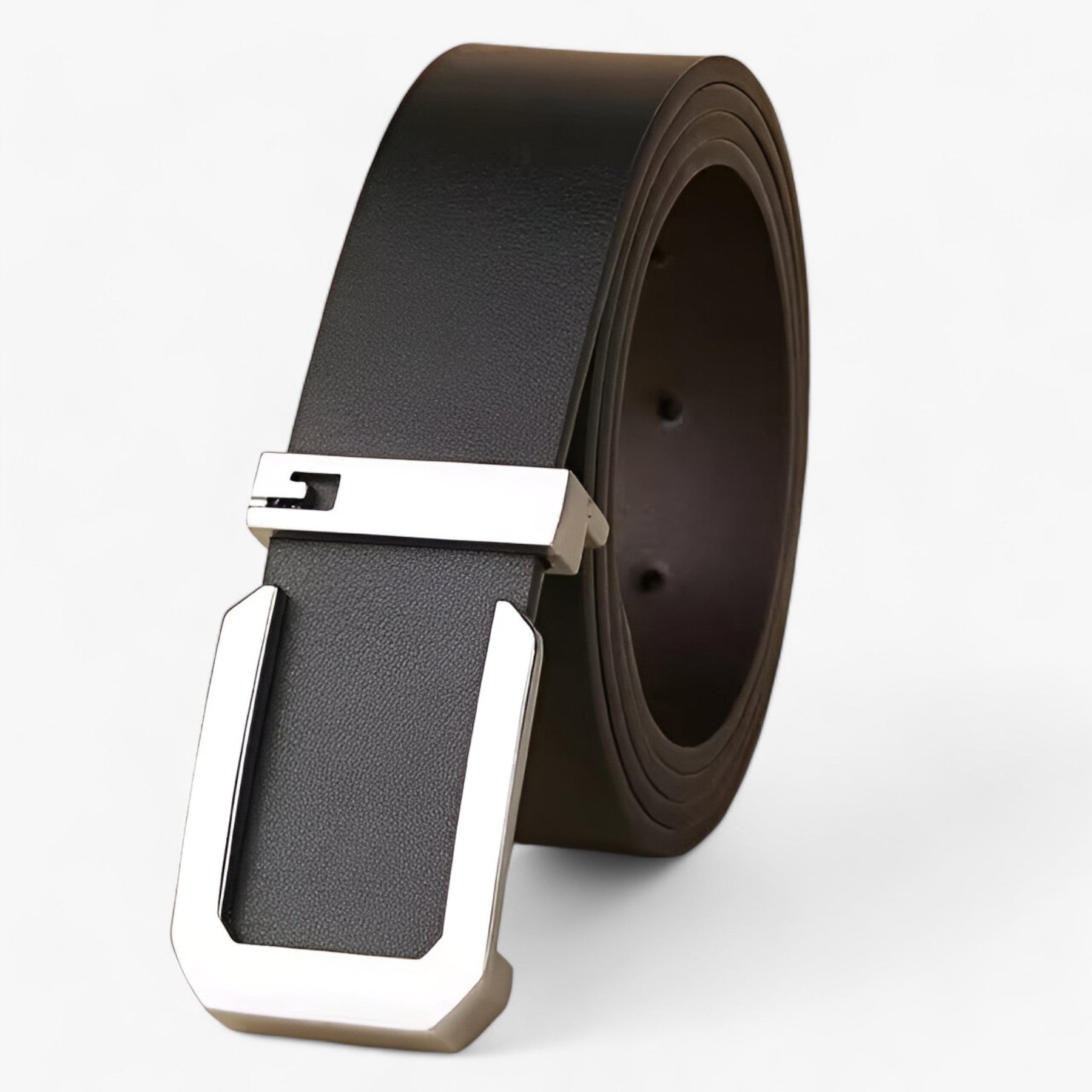 Belt : Riem Wit - Echt Leren - Luxe & Stijl in Zilver van Pantino