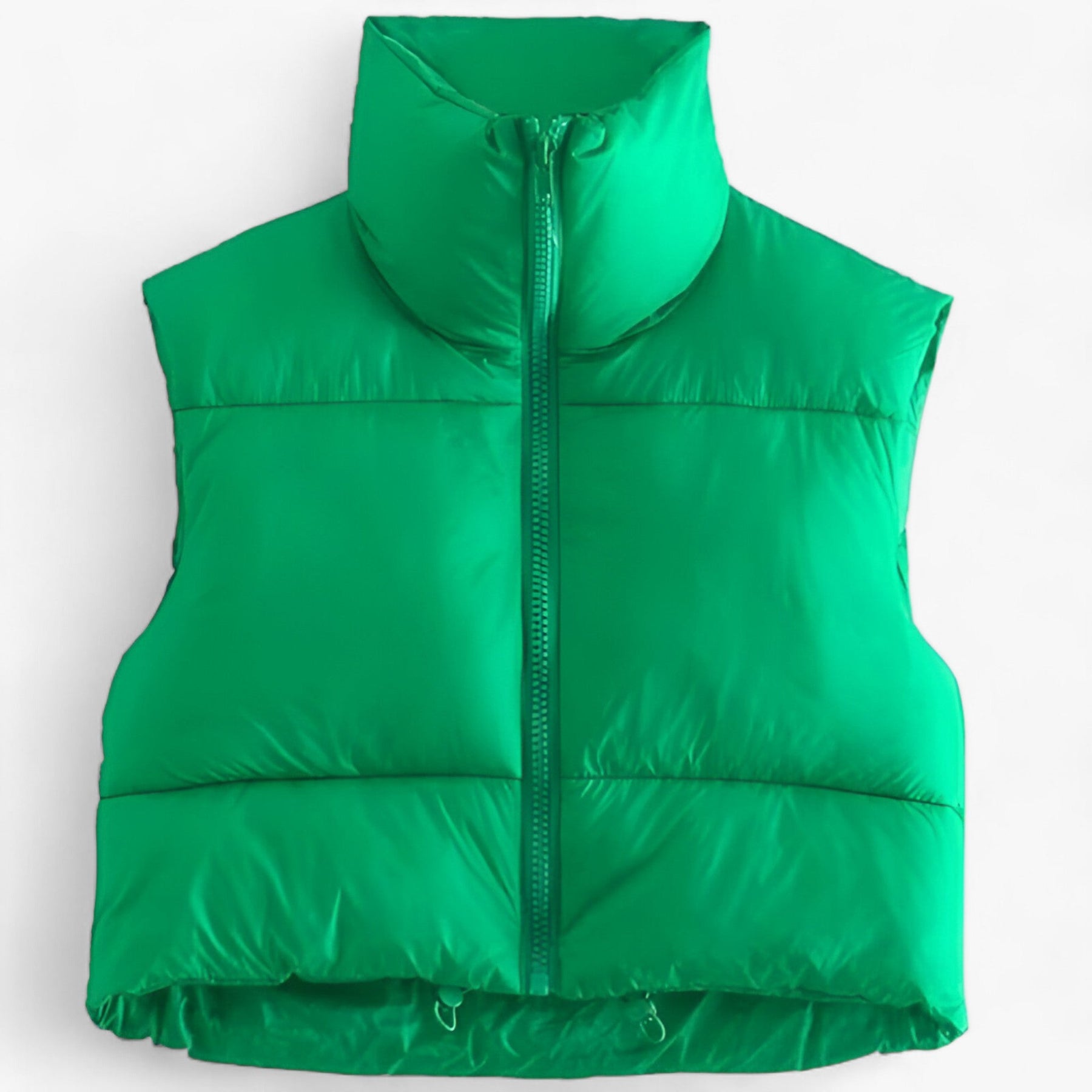Quilted Vest : Gilet Groen - Gevoerde Winter - Stijlvolle Warmte en Comfort in Groen van Pantino
