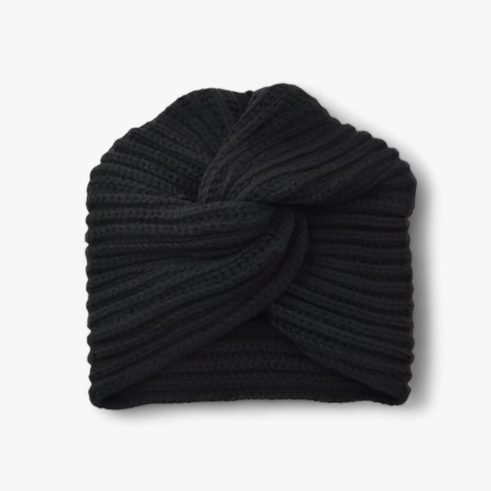 Turban Hat : Strickturban voor Dames - Elegante Comfort van Kasjmier - Zwart in Zwart van Pantino