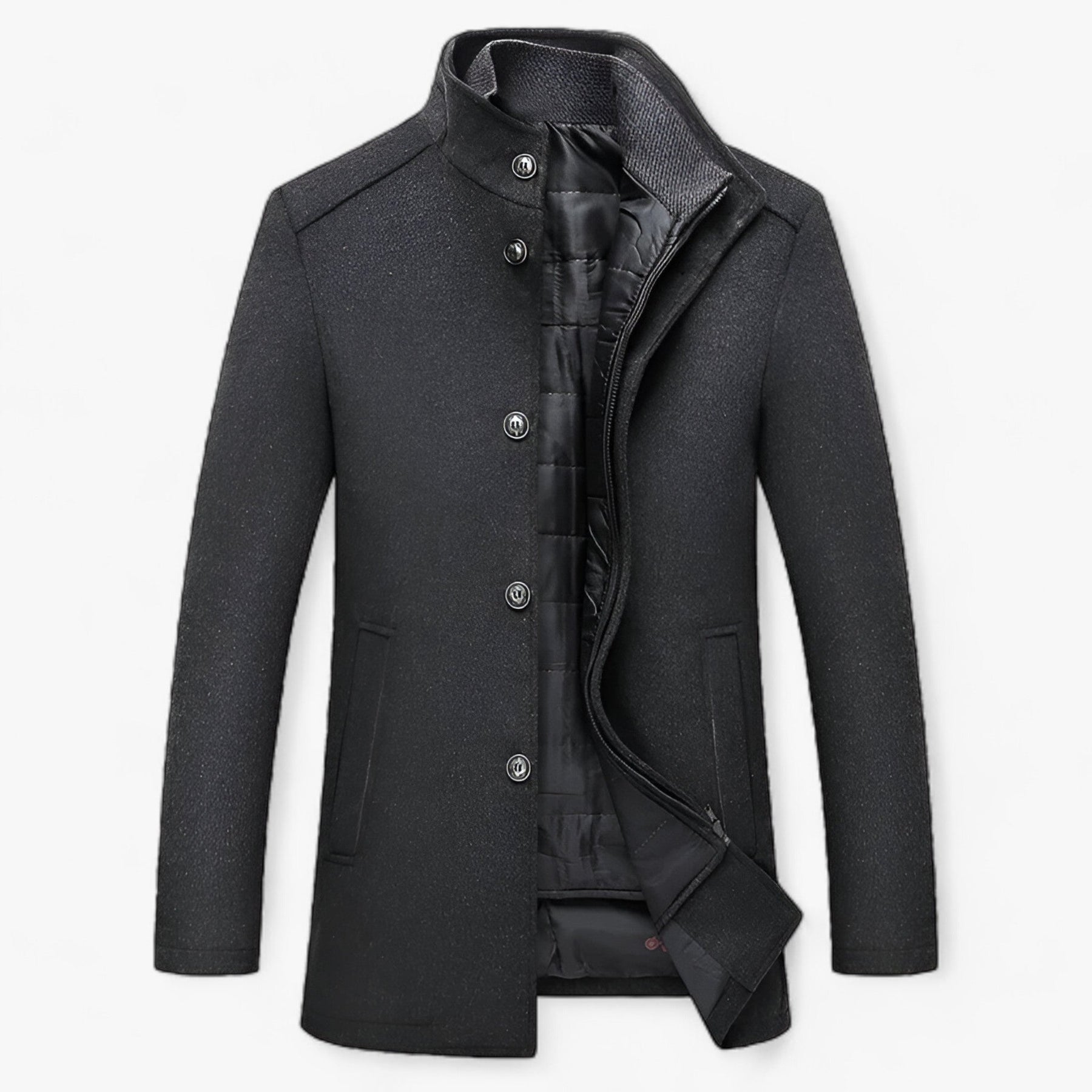 Trench Coat : Warmte voor Herfst & Winter Heren Marineblauw in Donkergrijs van Pantino