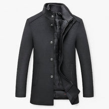 Trench Coat : Warmte voor Herfst & Winter Heren Marineblauw in Donkergrijs van Pantino