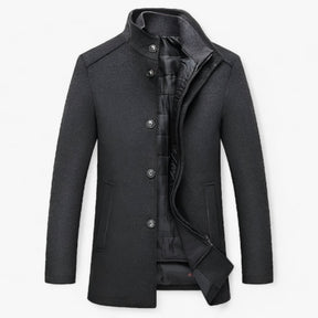 Trench Coat : Warmte voor Herfst & Winter Heren Marineblauw in Donkergrijs van Pantino