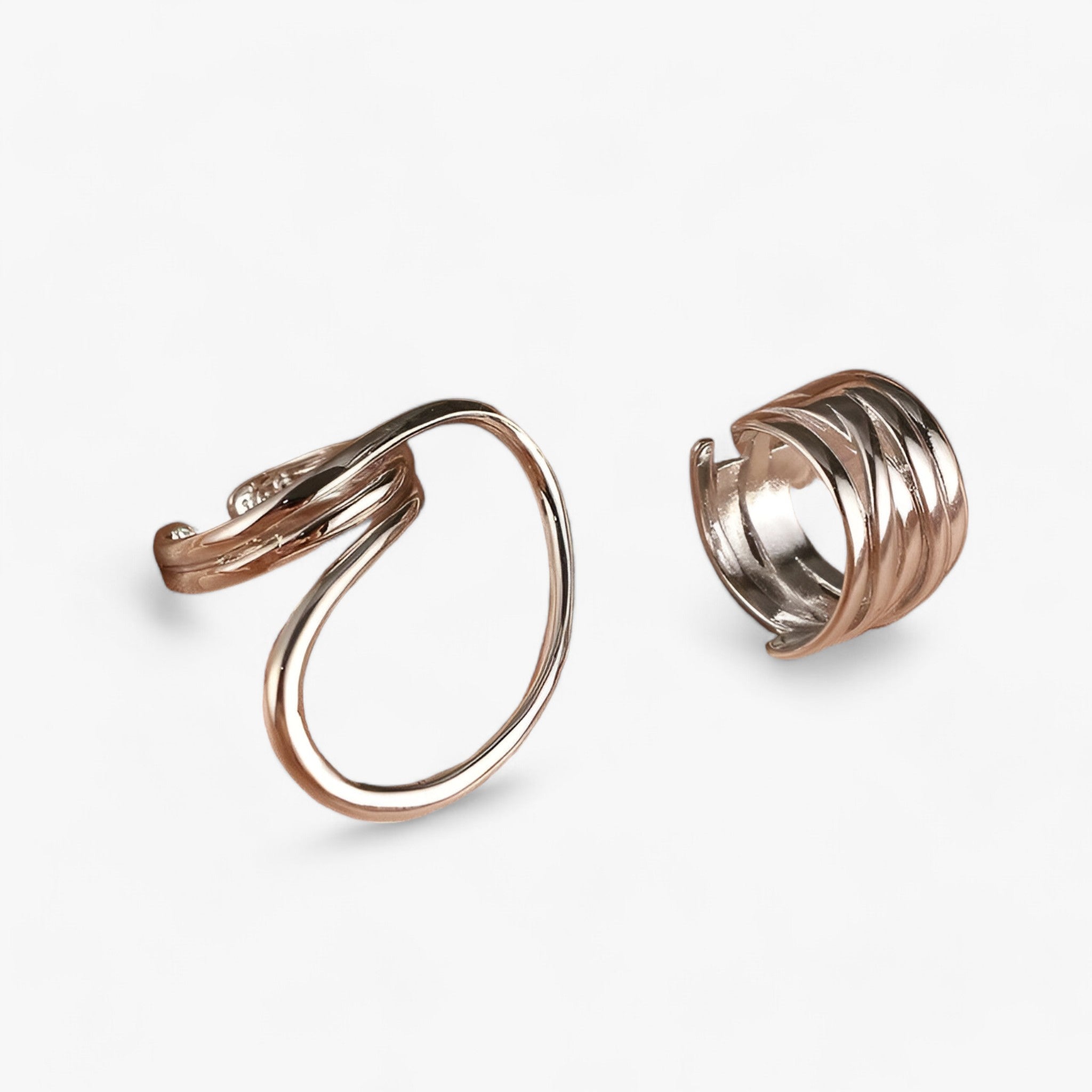 Ring : Ring Dames Zilver - Geometrische Statement - Gedurfd & Modebewust in Zilver aanpasbaar van Pantino