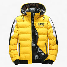 Jacket : Jack Dames Geel - Herenjacke Herfst-Winter - Warm, Comfortabel Omkeerbaar met Afneembare Kapuze in Geel van Pantino