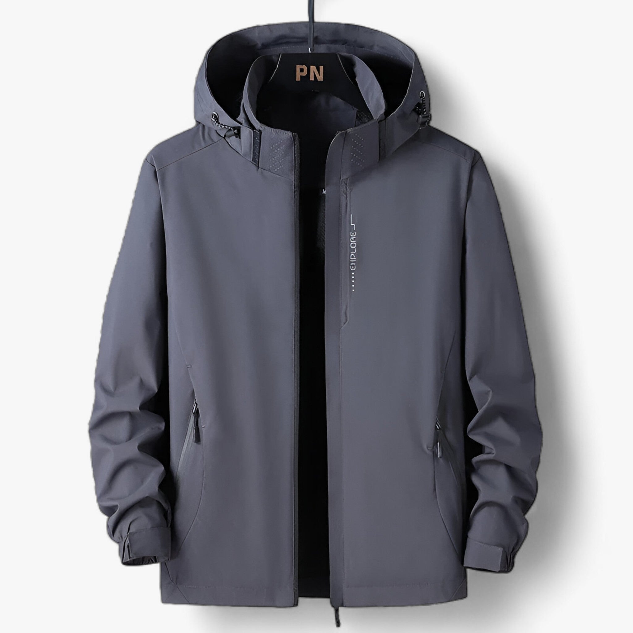 outdoor equipment : Grote Maten Kapuzenshirt - Waterdichte Windbreaker voor Buitenavonturen - Wit in Grijs van Pantino
