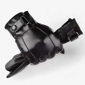 men's gloves : Handschoenen Heren Zwart - Leren - Warmte van Echt Lamswol voor de Winter in Zwart One size van Pantinoshop