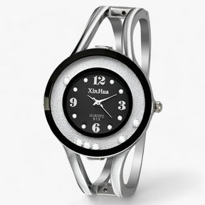 watches : Horloge Dames Hemelblauw - Modieuze Bangle - Elegant en Stijlvol in Zwart van Pantino