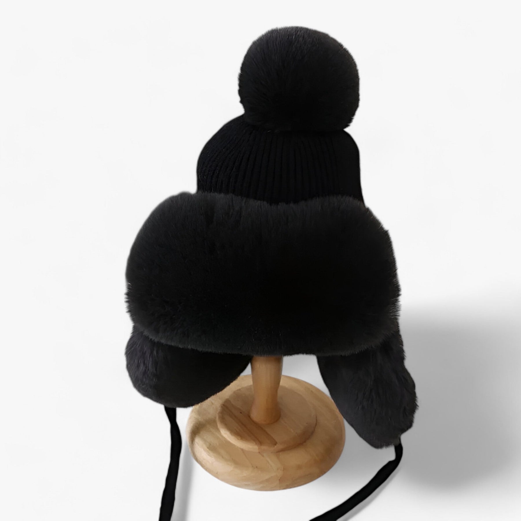 Trapper Hat : Lei Feng Hut - Dikke Warmte met Elegante Oorkleppen - Roze in Zwart Volwassen van Pantino