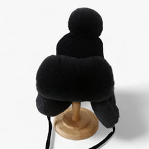 Trapper Hat : Lei Feng Hut - Dikke Warmte met Elegante Oorkleppen - Roze in Zwart Volwassen van Pantino