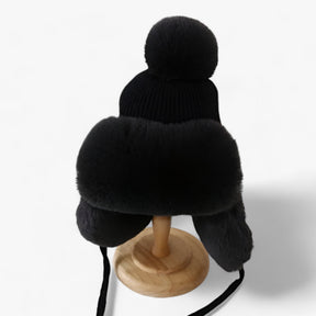 Trapper Hat : Lei Feng Hut - Dikke Warmte met Elegante Oorkleppen - Roze in Zwart Volwassen van Pantino
