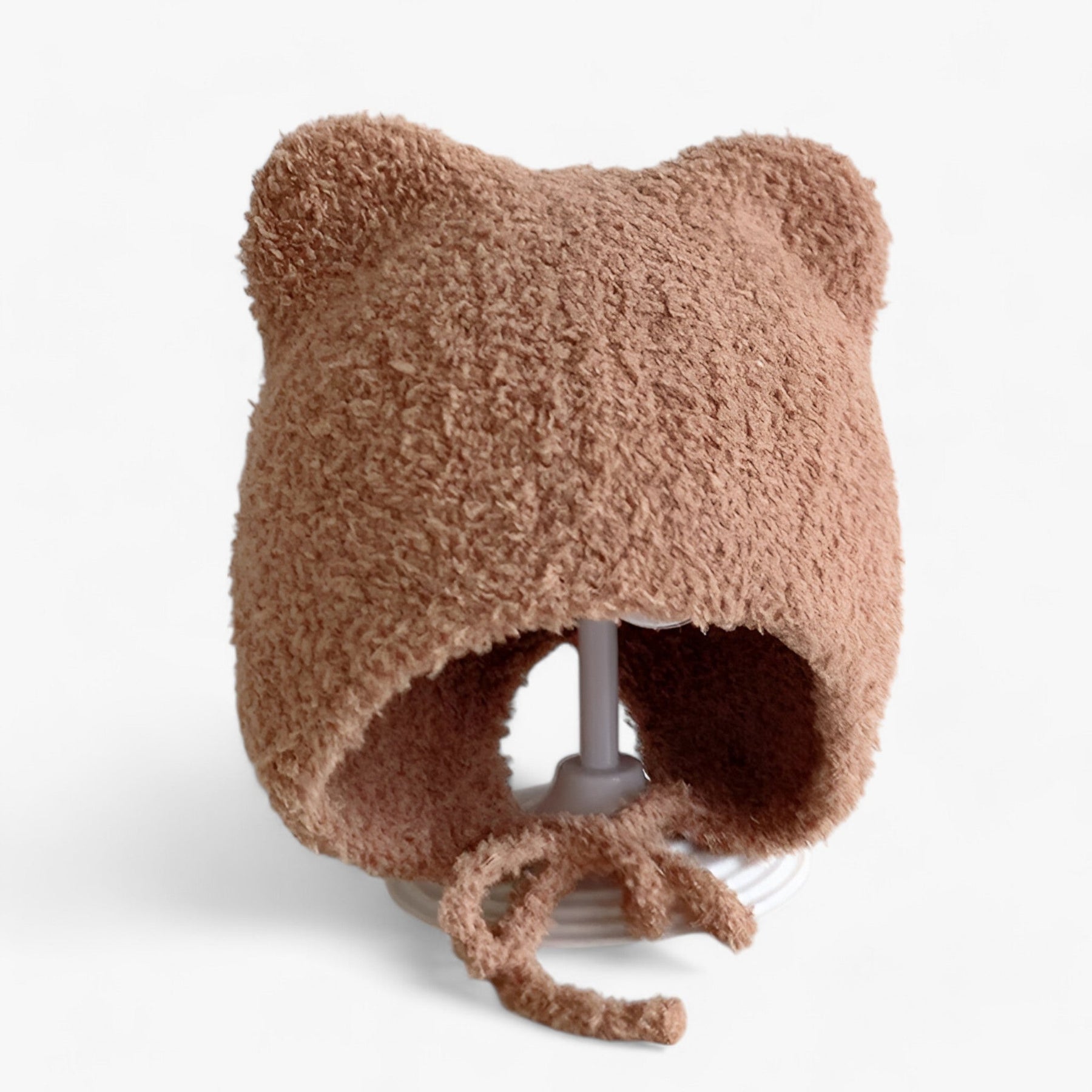Baby Hat : Muts Dames Beige - Wintermuts voor Baby's - Zachte Warmte met Schattige Oorbedekking in Bruin Bébé 0-3 jaar van Pantino