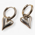 Hart Huggie Hoops - Anti-Aanslag Gouden Charme - Zilver