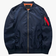 Bomber Jacket : Jack Donkergroen - Pilotenbomberjacke - Militairwarmte voor Herfst en Winter in Lichtblauw van Pantino