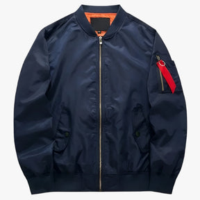 Bomber Jacket : Jack Donkergroen - Pilotenbomberjacke - Militairwarmte voor Herfst en Winter in Lichtblauw van Pantino