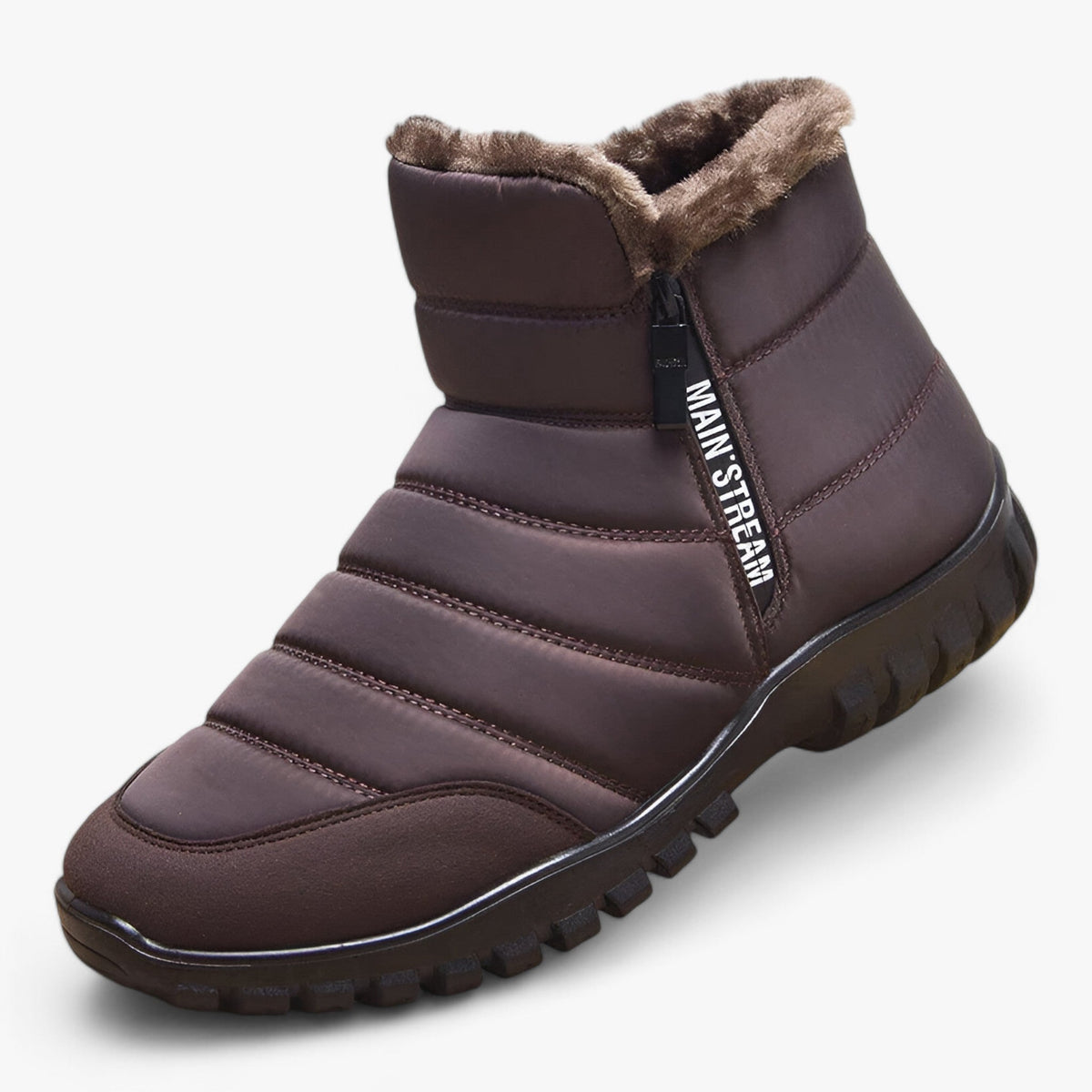 Snow Boots : Laarzen Heren Bruin - Winterlaarzen voor - Waterdicht en Warm in de Winter in Bruin van Pantino
