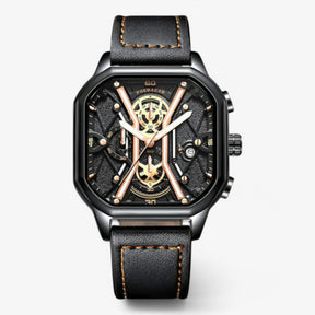 watches : Luxe Chronograaf voor Heren - Zwart Goud in Zwart Goud van Pantino