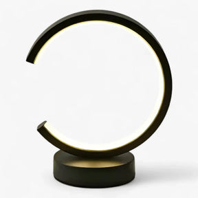 home & garden : LED Ringleuchte 20cm - Dimbaar Nachtlicht voor Slaapkamer en Leefruimtes - Wit in Zwarte Model C van Pantino
