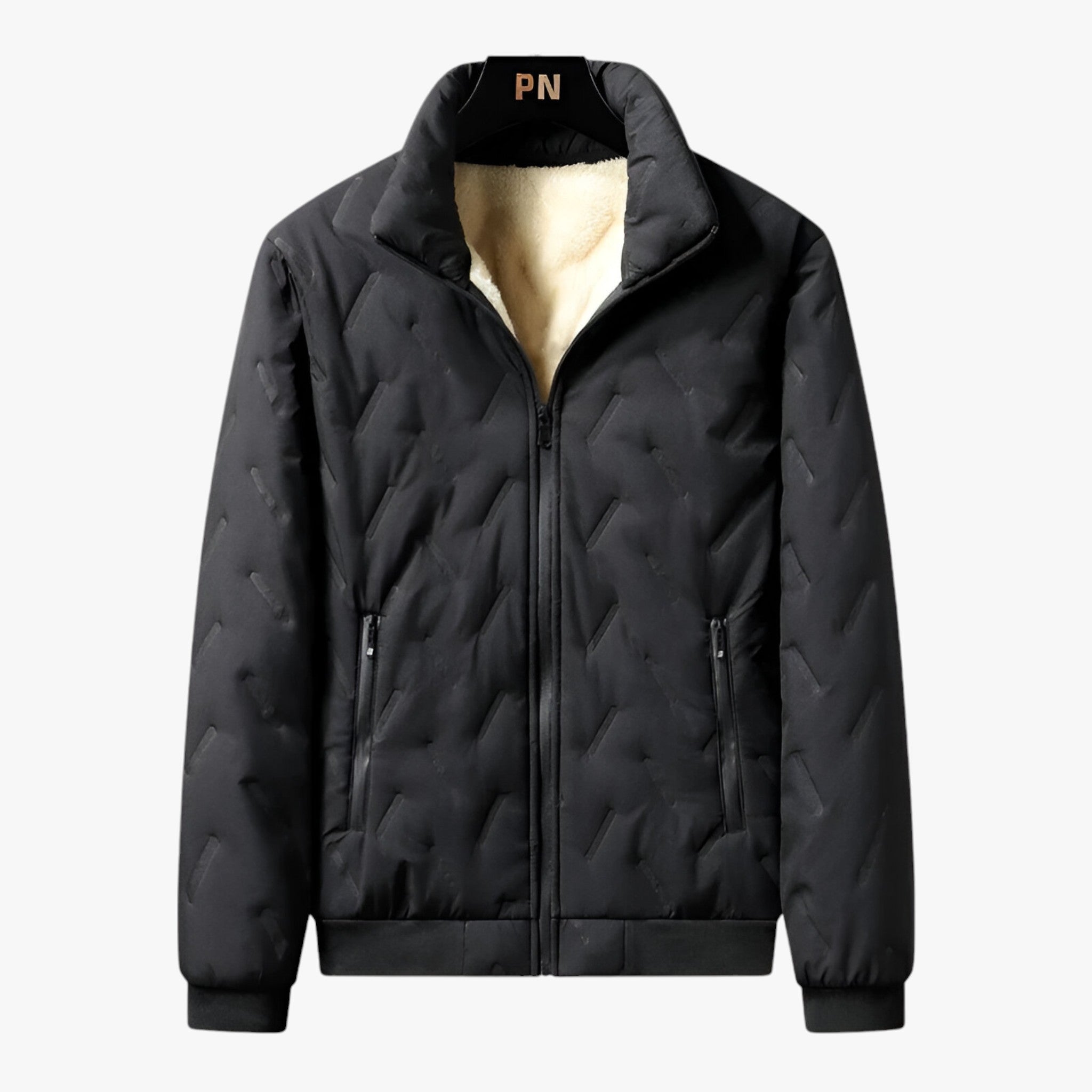Men's Parka : Parka van Lamswol Heren - Ultieme Warmte en Waterdichte Bescherming Zwart in van Pantino